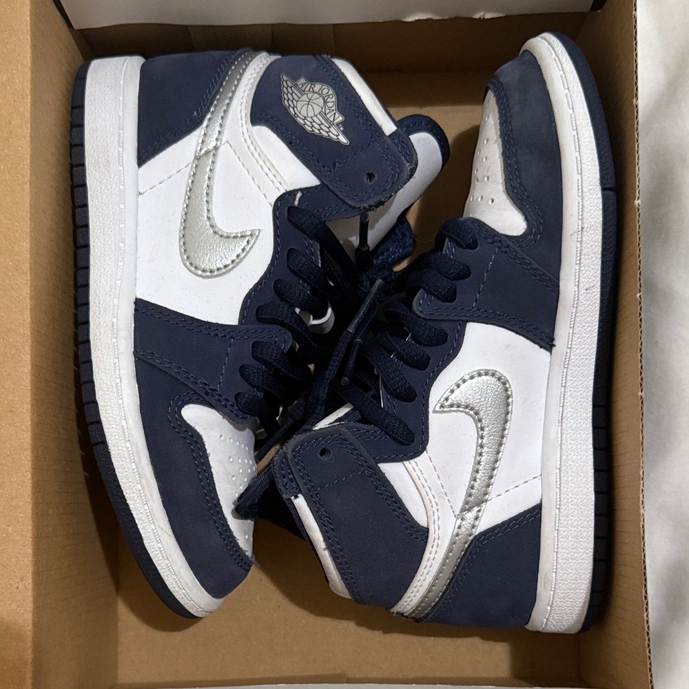 Jordan Kids Sneakers Navy and White